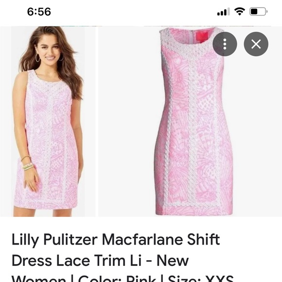 NWT Lilly Pulitzer Macfarlane Stretch Shift dress Size 14. - Picture 8 of 8
